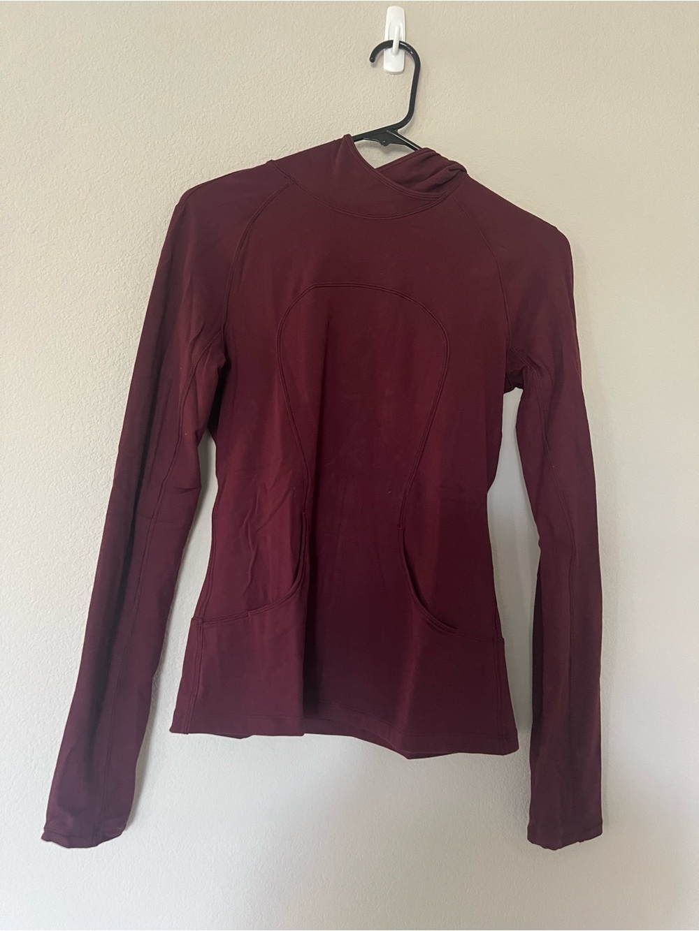 Lululemon Women’s Long Sleeve Hooded Active Top - Burgundy